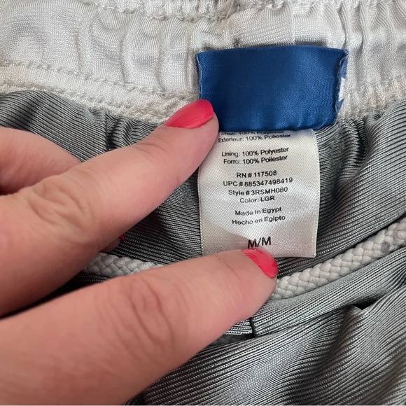 Reebok Size M Mens Athletic Basketball Training Shorts Pockets Drawstring Gray - Picture 5 of 8